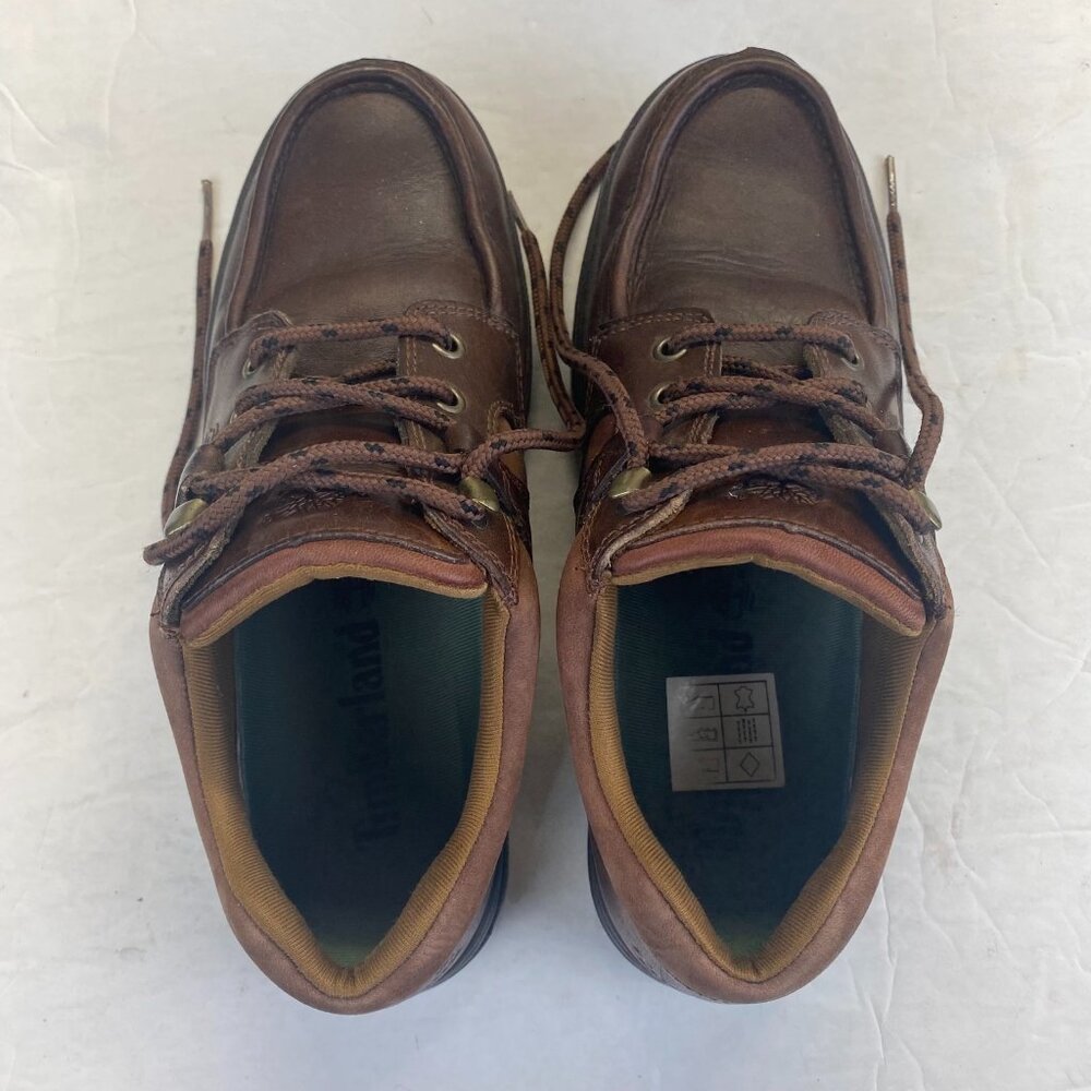 Timberland Hiking Shoe Brown Leather 12351 Womens 9 M Padded Lace Up Moc Toe